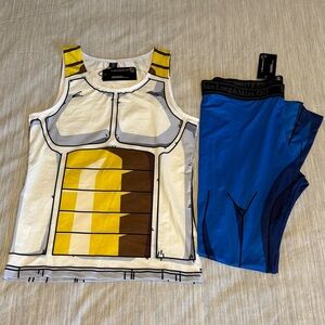 Dragon Ball Z Saiyan Tank Top and tights set size small men costume cosplay